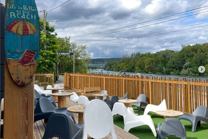 Restaurant La Guinguette de l’Ile du Roi Terrasse bord de Seine Triel Rive gauche Médan