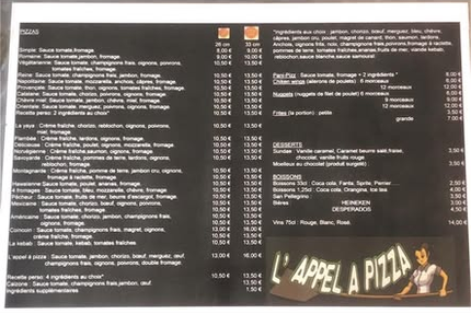 L'appel à Pizza
