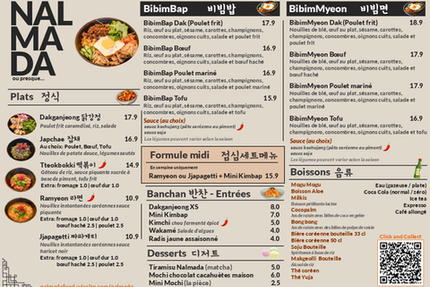 Nalmada, cuisine coréenne