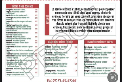 Camion pizzas henry barbusse Montreuil