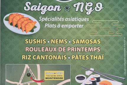 Saigon ngo. Plats asiatiques a emporter
