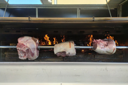 Label poulette Rôtisserie au feux de bois