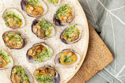 Aperibay | Dégustation Fruits de mer: palourdes, huîtres et moules farcis dans la baie du Mont-Saint-Michel