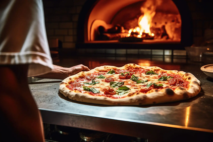 La pizza au feu de bois