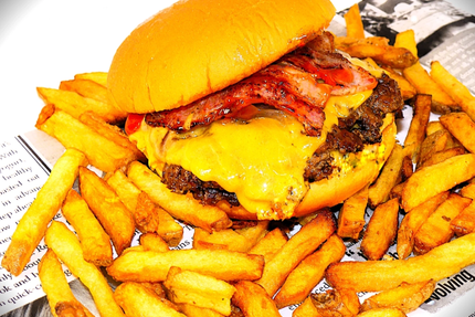 Yellow bus by Le B.O burger Beaune