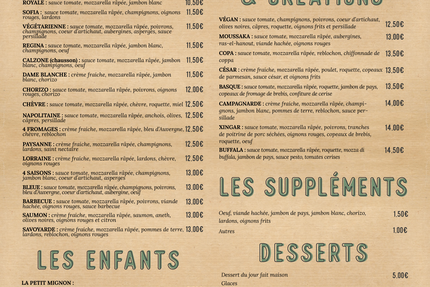 Entre Nous, Comptoir à pizzas