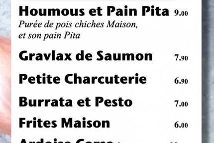 L'ARDOISE - Restaurant Champagne