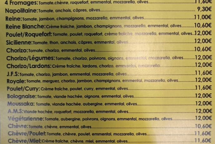 Pizza chez Jean-Claude