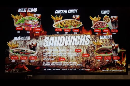 Kebab Tacos Burgers ÖndergroÜnd (viandes halal)