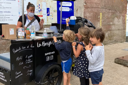 La Breizh Cyclette : traiteur crêpes, glaces, huîtres et vin blanc à vélo