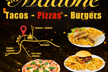 Restaurant La Madone: Pizza, Tacos, Burger, Breizh-Kebab, Finger food .